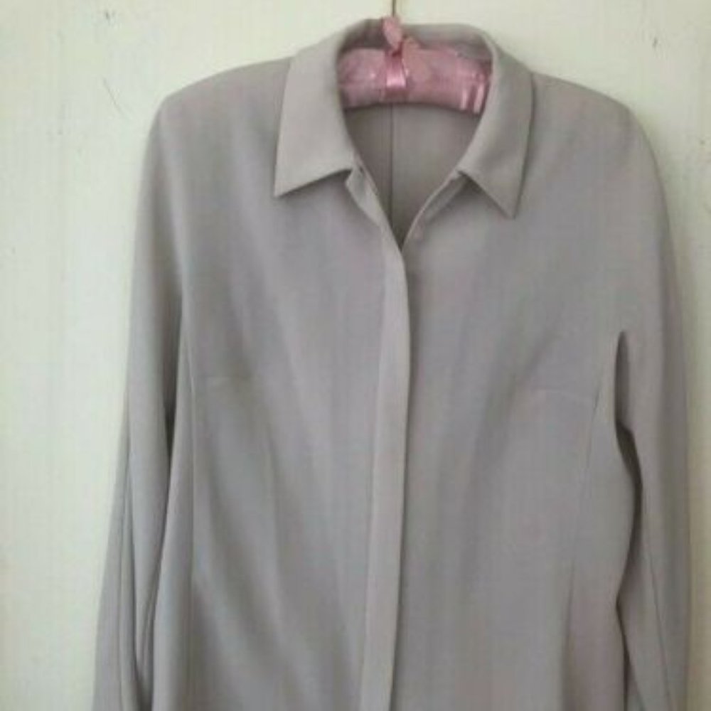 MaxMara Shirt Blouse Made In Italy Size US 12 - Picture 2 of 8
